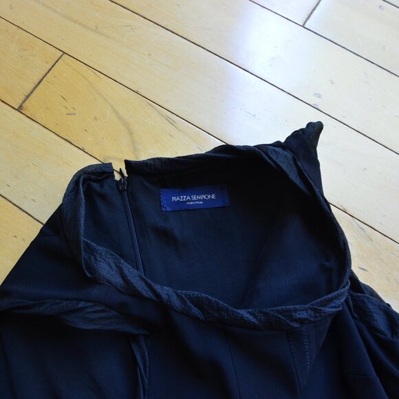 Piazza Sempione Black Wool Sleeveless Dress IT 42 - Picture 8 of 14